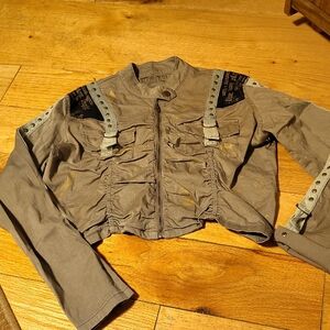Kimikal Army Green Cropped Jacket